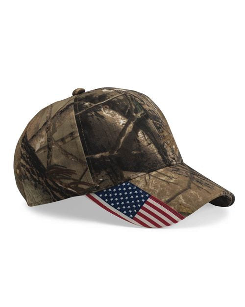 USA FLAG With Mossy Oak Country Camo - Patriotic American