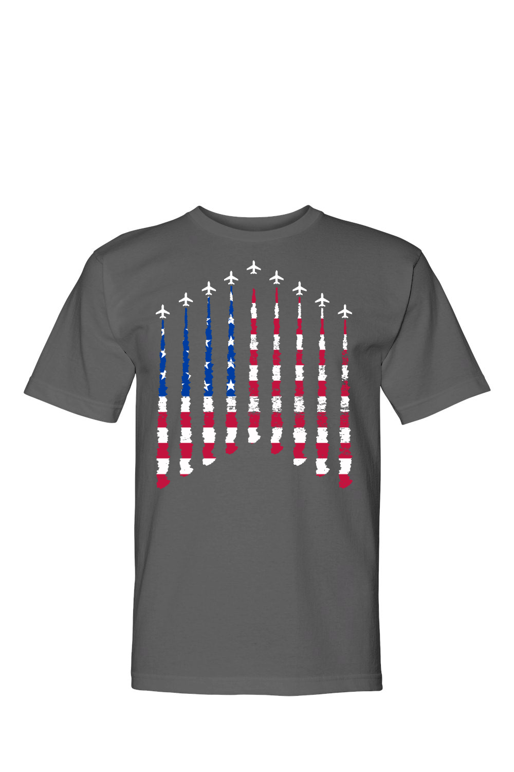 Airplane Smoke Tee 100% USA Made Cotton T-Shirt
