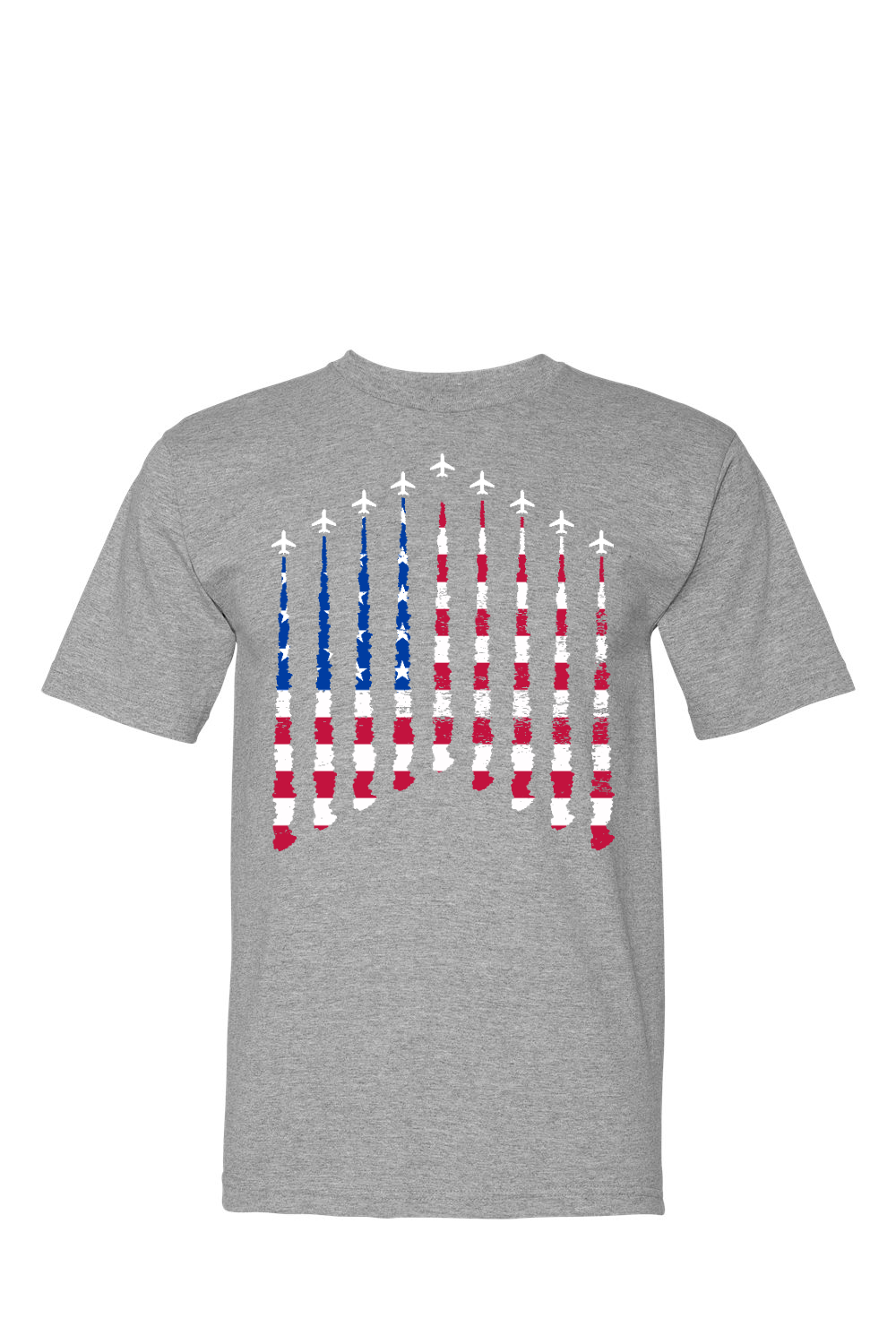 Airplane Smoke Tee 100% USA Made Cotton T-Shirt