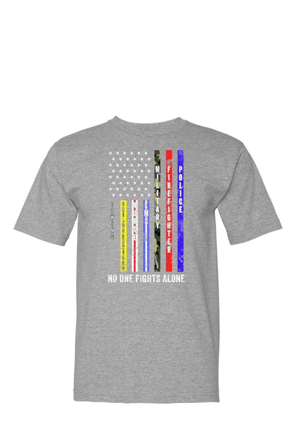No one fights alone 100% USA Made Cotton T-Shirt