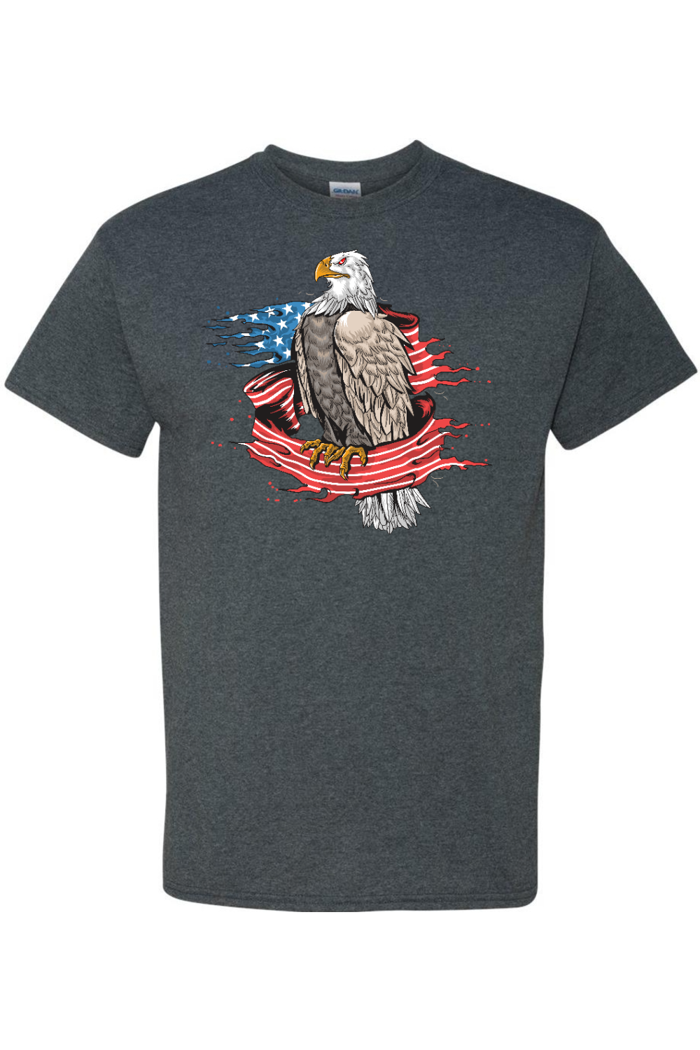Eagle on Flag T-Shirt - Patriotic American