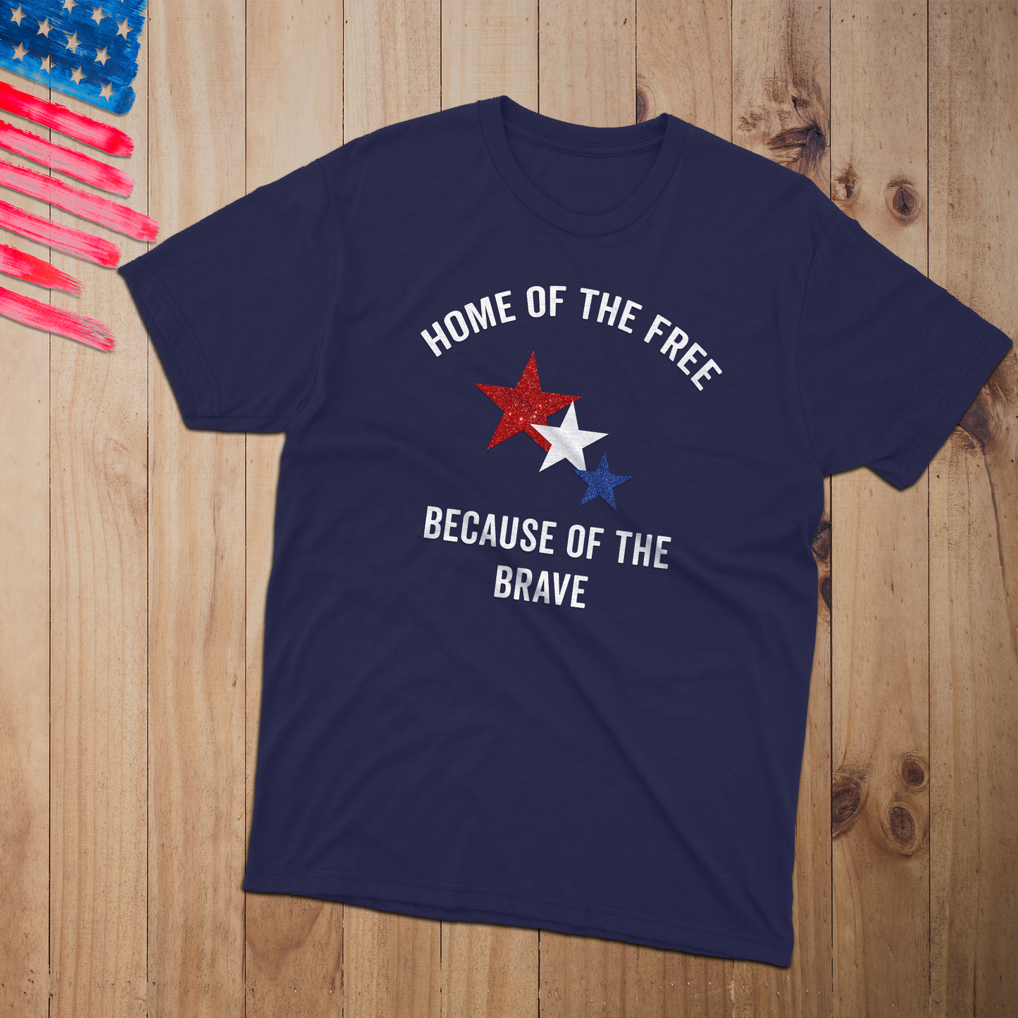 Home of the free 100% USA Made Cotton T-Shirt