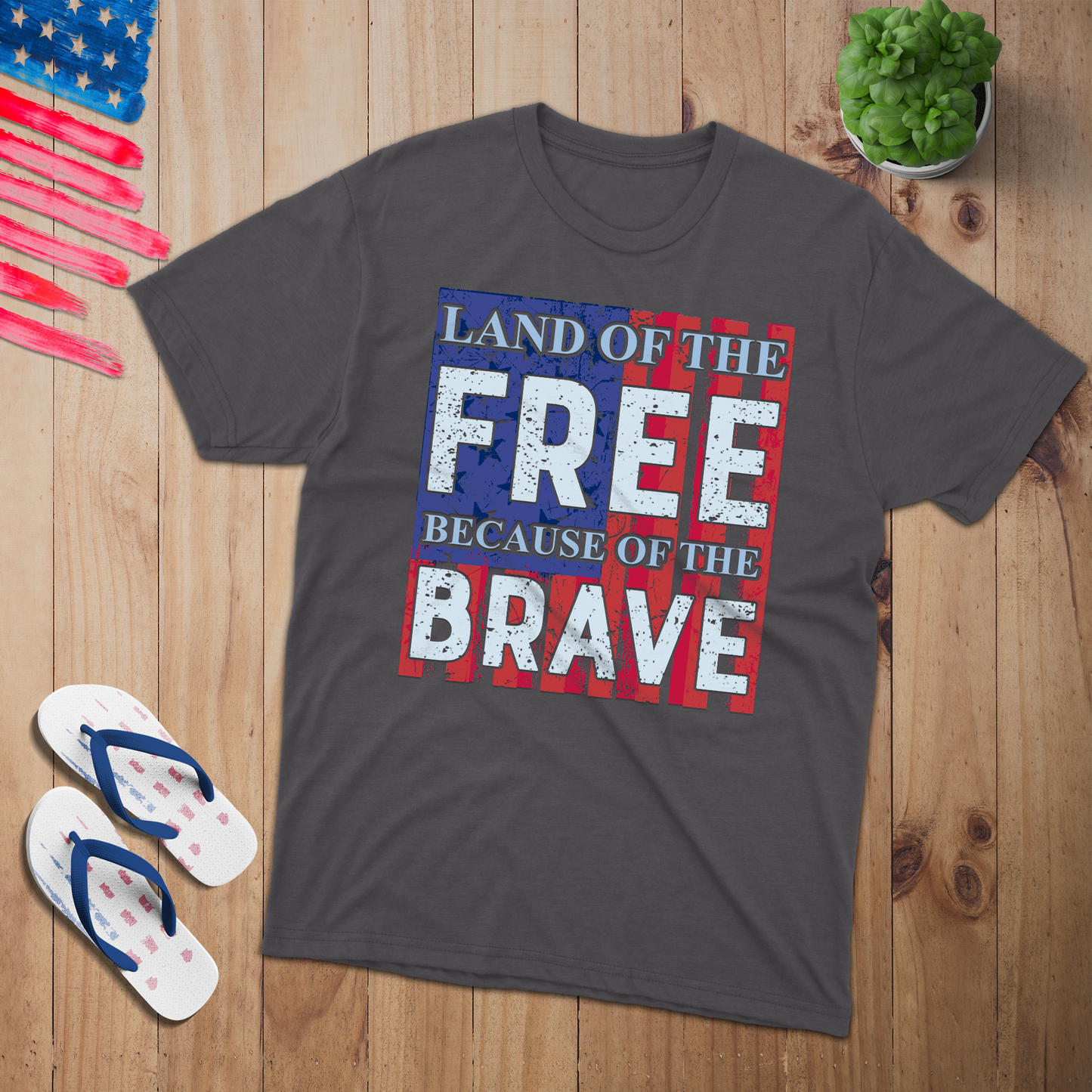 Land of the free 100% USA Made Cotton T-Shirt