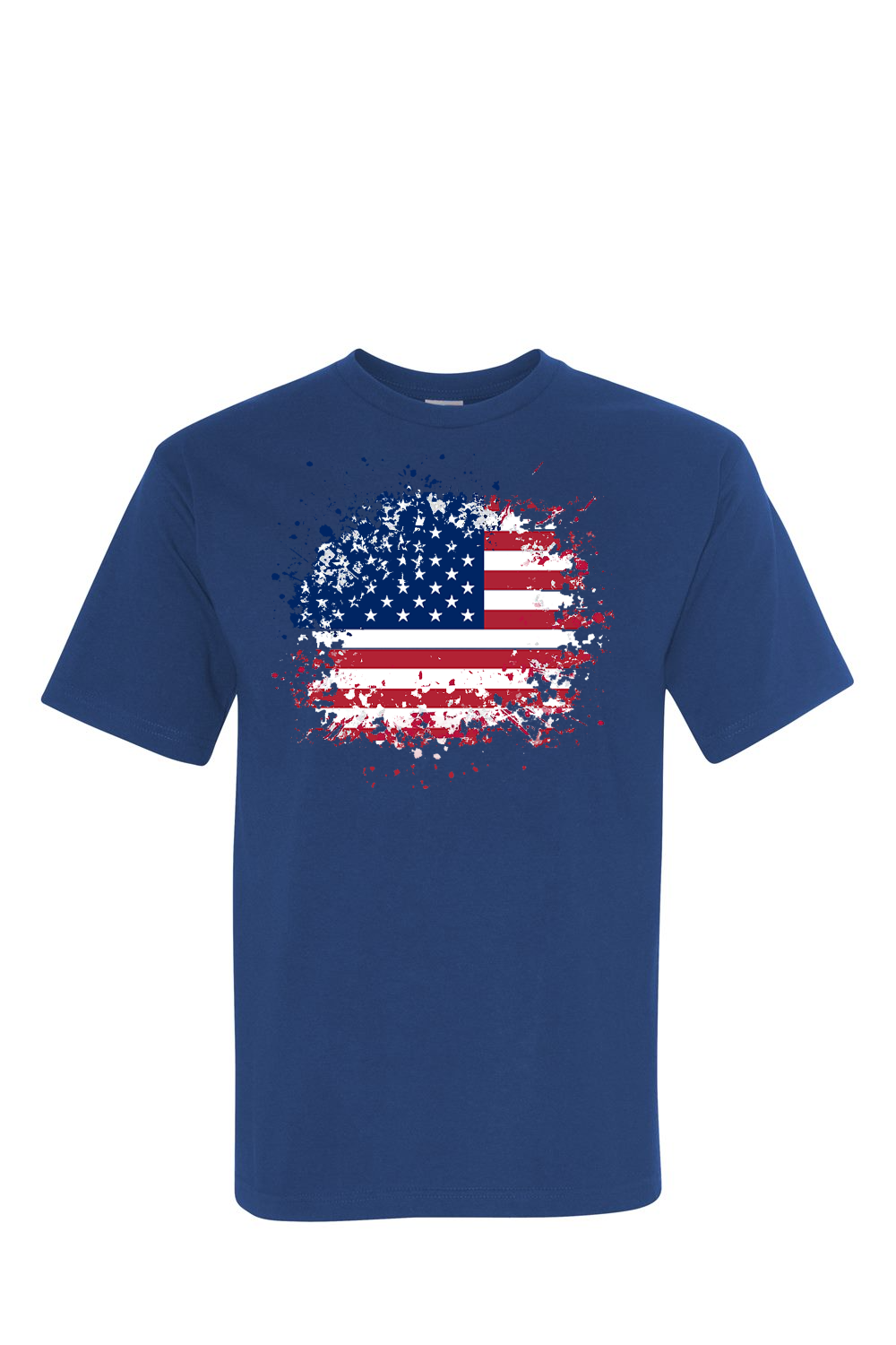Beautiful Tore America Flag 100% USA Made Cotton T-Shirt