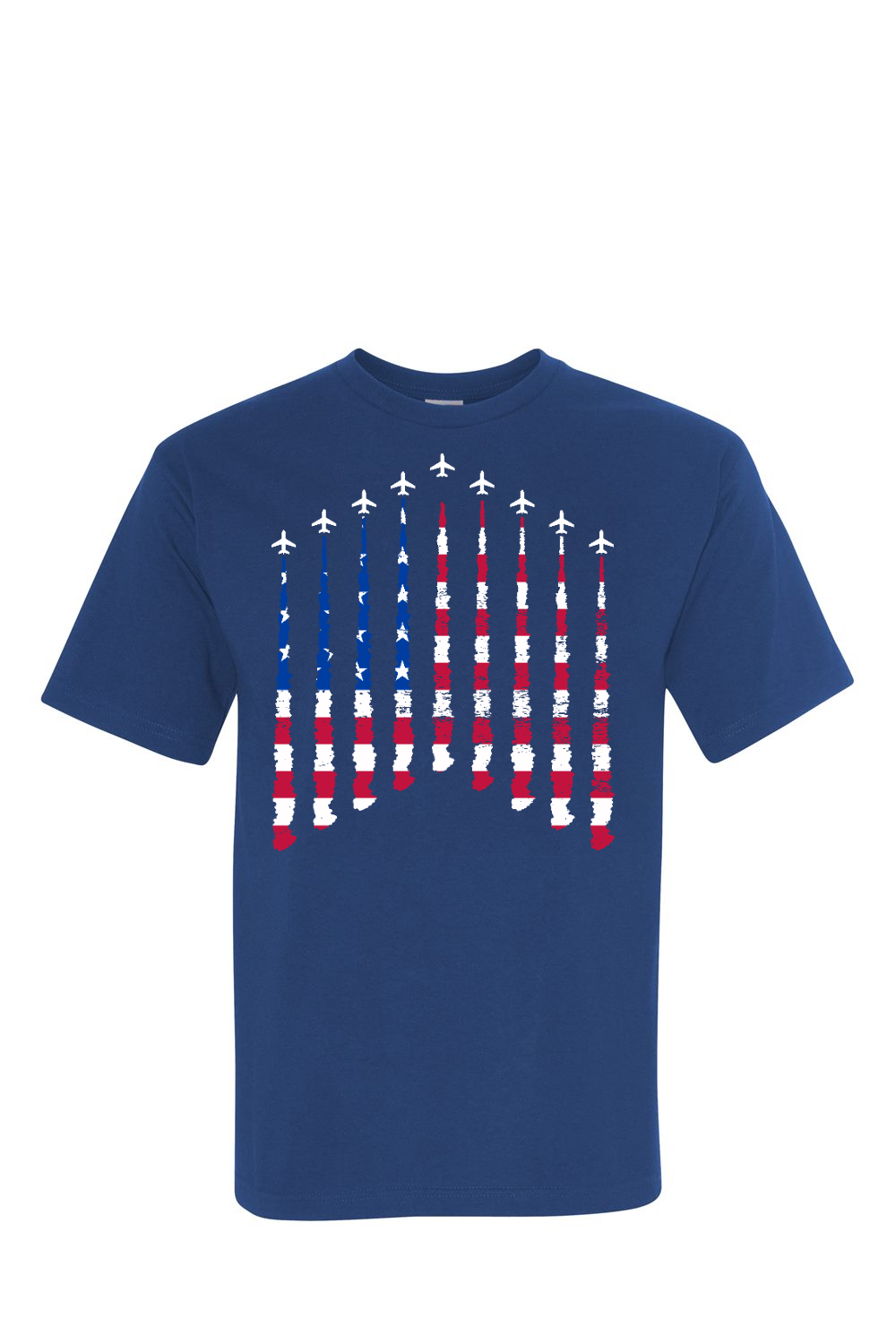 Airplane Smoke Tee 100% USA Made Cotton T-Shirt