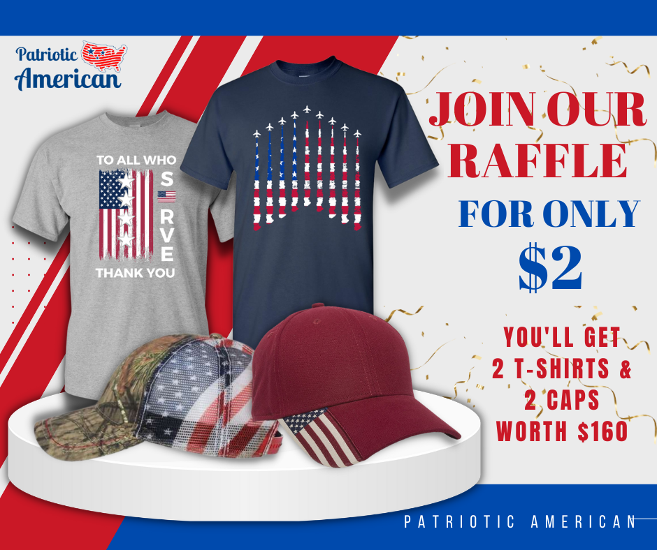 ENTER OUR RAFFLE - For just $2, enter to win 2 Brand New T-Shirts and Hats. $160 VALUE
