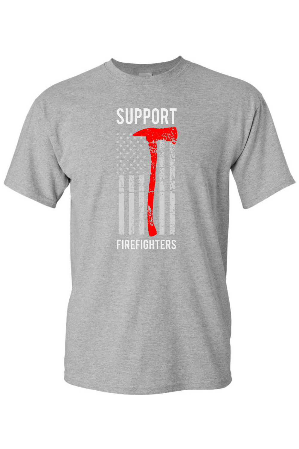 Support Firefighters T-Shirt - Patriotic American