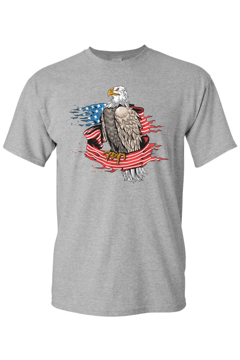 Eagle on Flag T-Shirt - Patriotic American