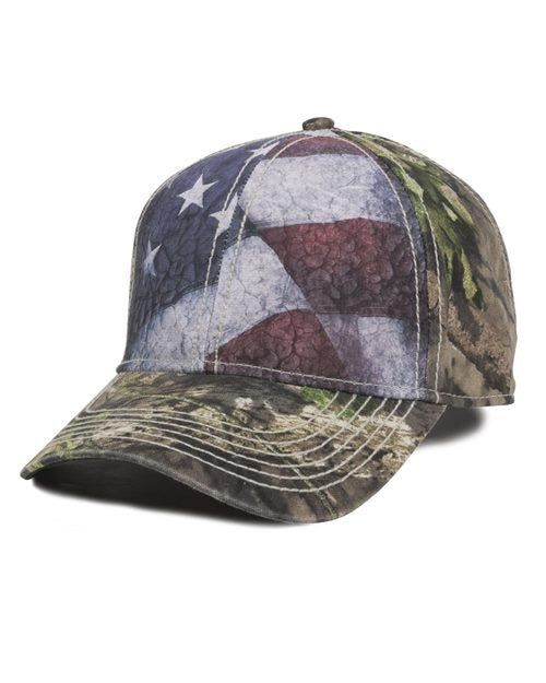 Camo With Huge American Flag - Patriotic American