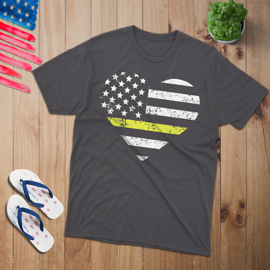 EMS Heart  T-Shirt - Patriotic American