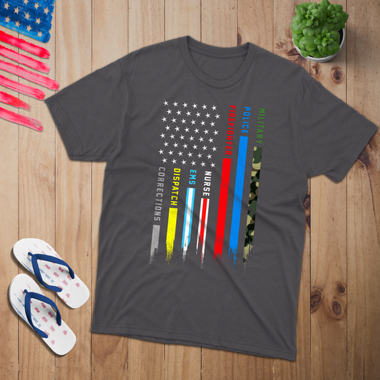 Stripes  T-Shirt - Patriotic American
