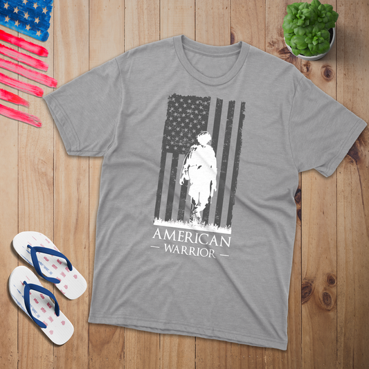 American Warrior  T-Shirt - Patriotic American