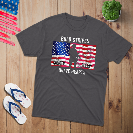 Bold Stripes 100% USA Made Cotton T-Shirt