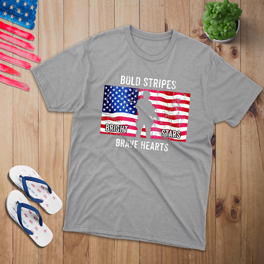 Bold Stripes T-Shirt - Patriotic American
