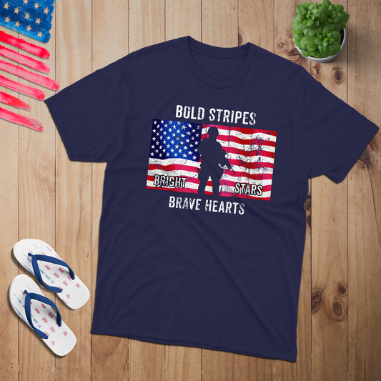 Bold Stripes 100% USA Made Cotton T-Shirt
