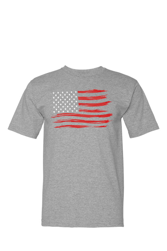 US Flag 100% USA Made Cotton T-Shirt