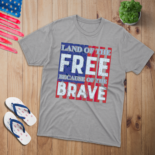 Land of the free 100% USA Made Cotton T-Shirt