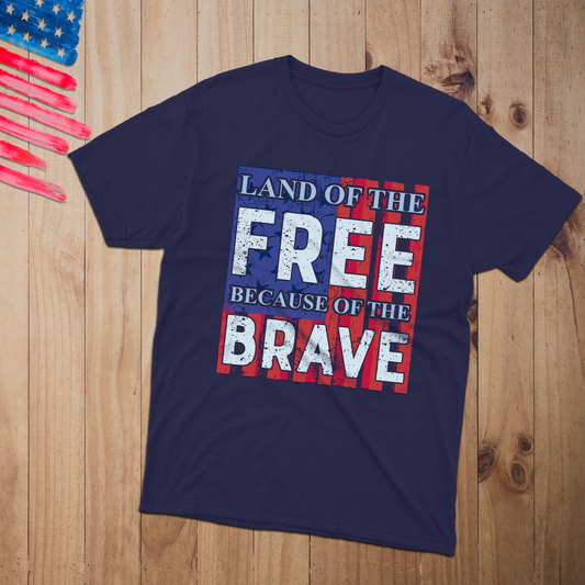 Land of the free 100% USA Made Cotton T-Shirt