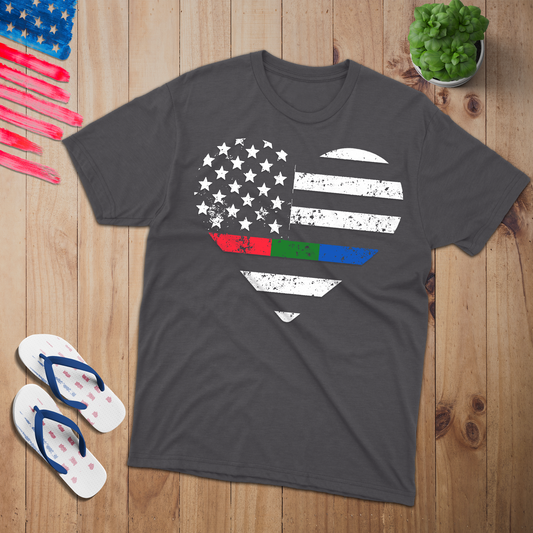 Love USA Color 100% USA Made Cotton T-Shirt