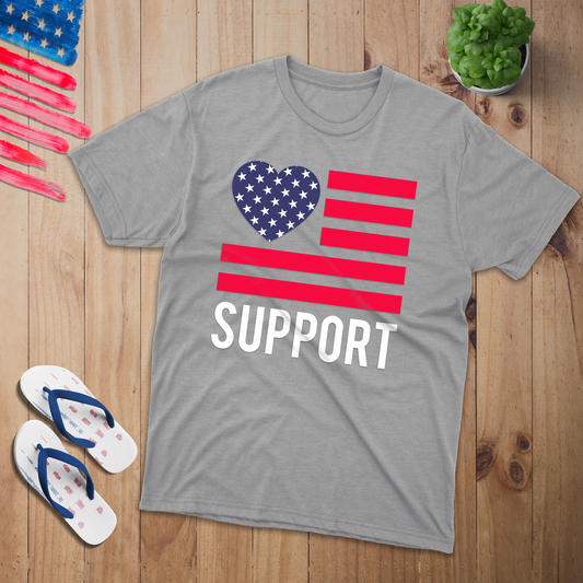 Support T-Shirt - Patriotic American