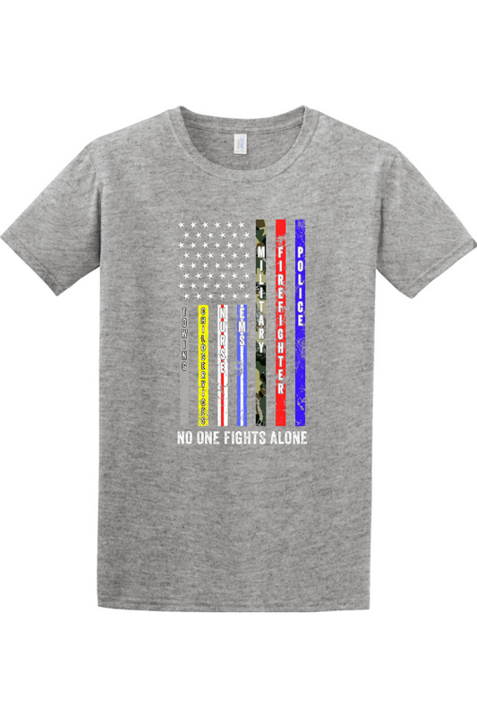 No One Fights Alone - Patriotic American