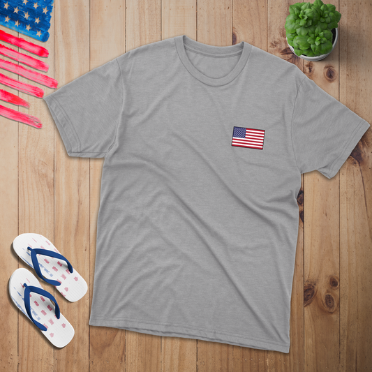 US Small Flag 100% USA Made Cotton T-Shirt
